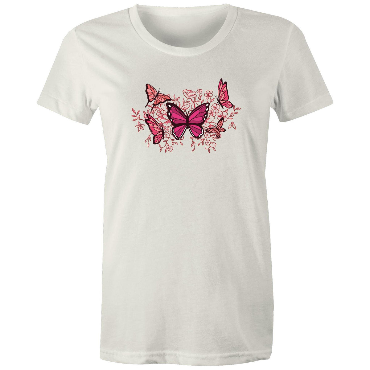 Women's Butterflies and Flowers T-shirt