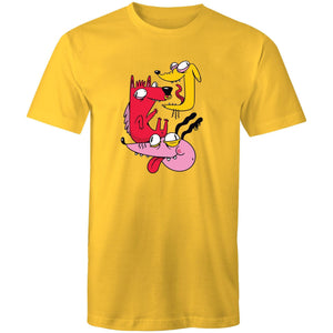 Men's Crazy Dogs Cartoon T-shirt