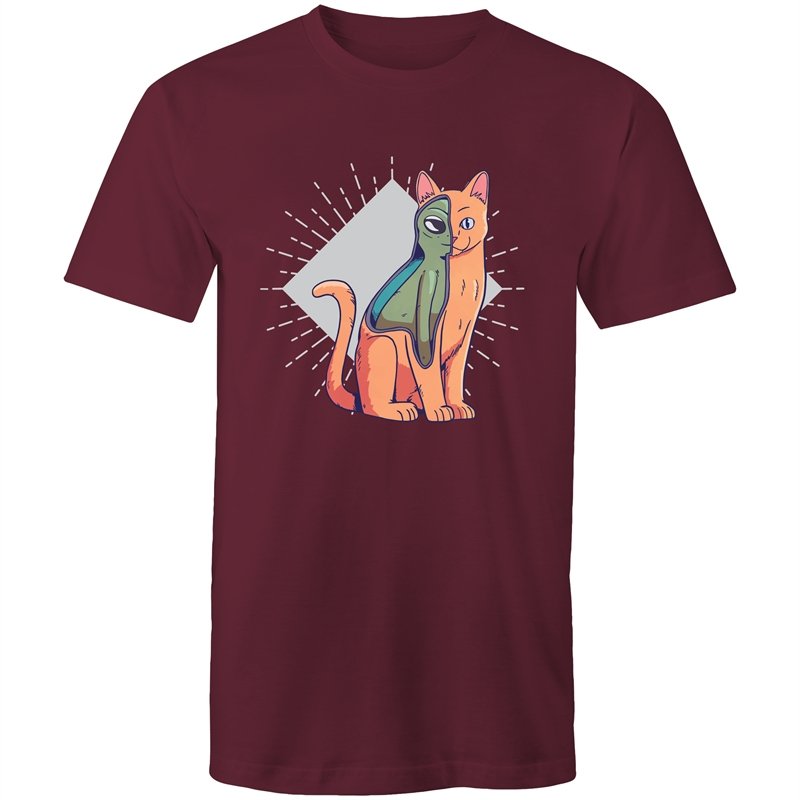 Men's Abstract Cat Alien T-shirt