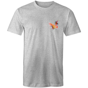Men's Watercoloured Butterfly Pocket Print Long T-shirt