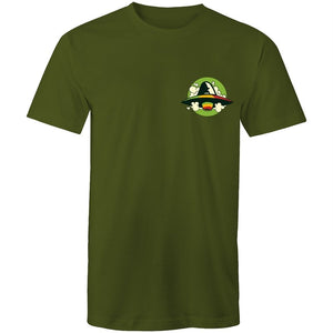 Men's Rasta Coloured Space Ship Pocket Print T-shirt
