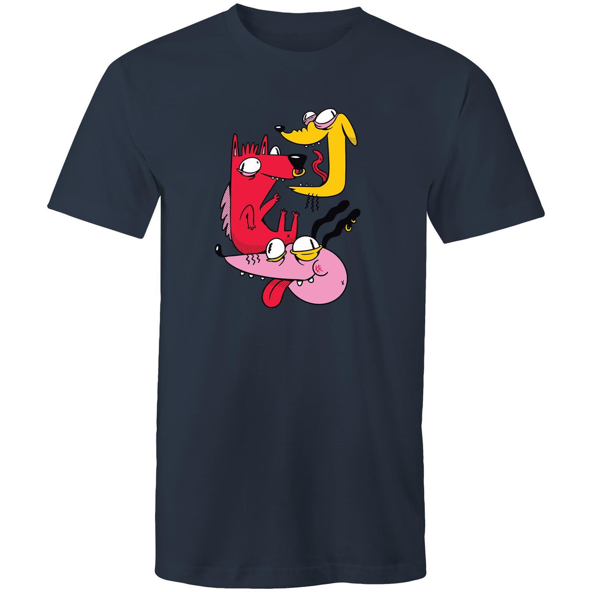 Men's Crazy Dogs Cartoon T-shirt