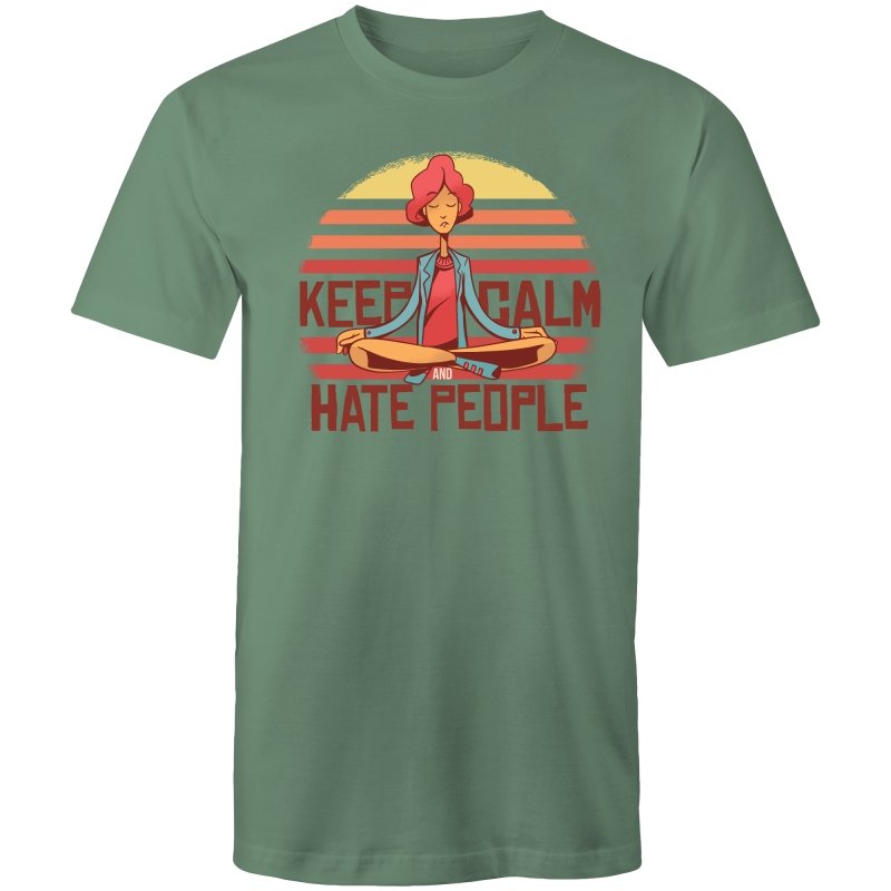 Men's Funny Keep Calm And Hate People T-shirt