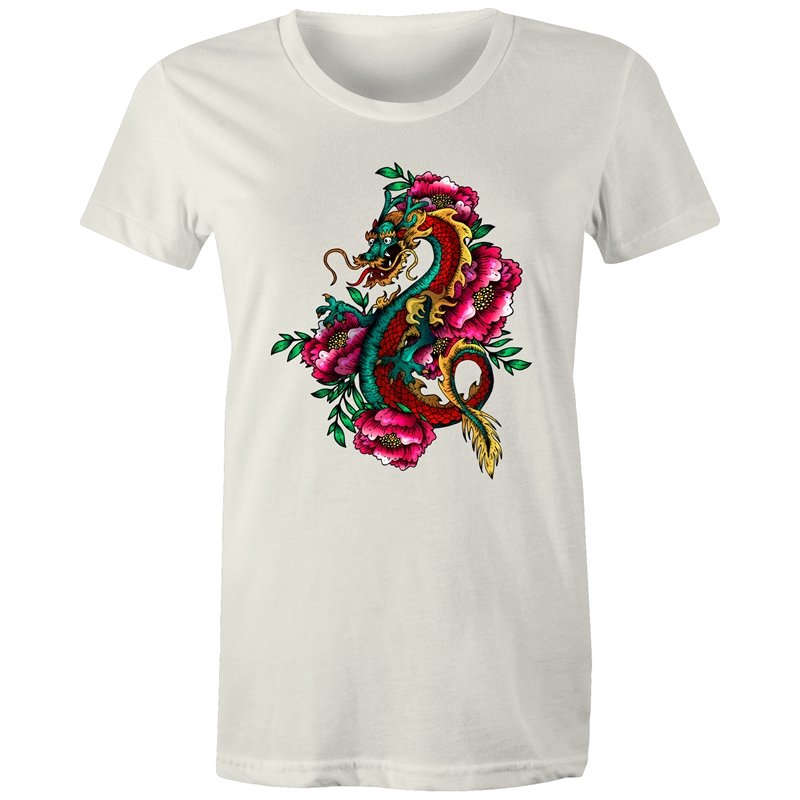 Women's Floral Dragon T-shirt