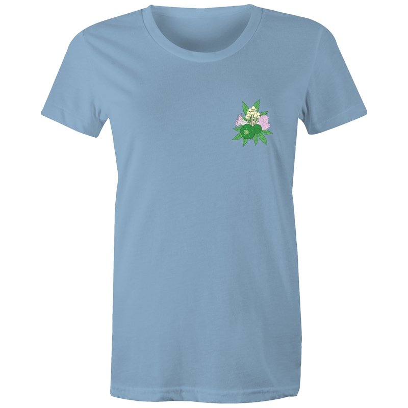 Women's Psychedelic Plant Pocket T-shirt