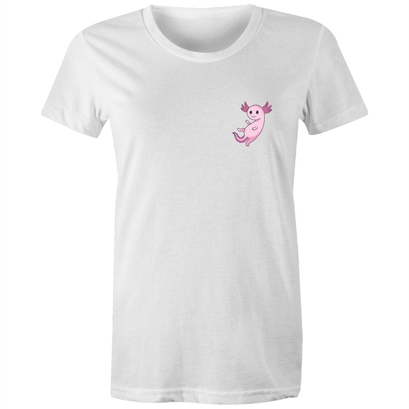 Women's Pink Pocket Print Creature T-shirt