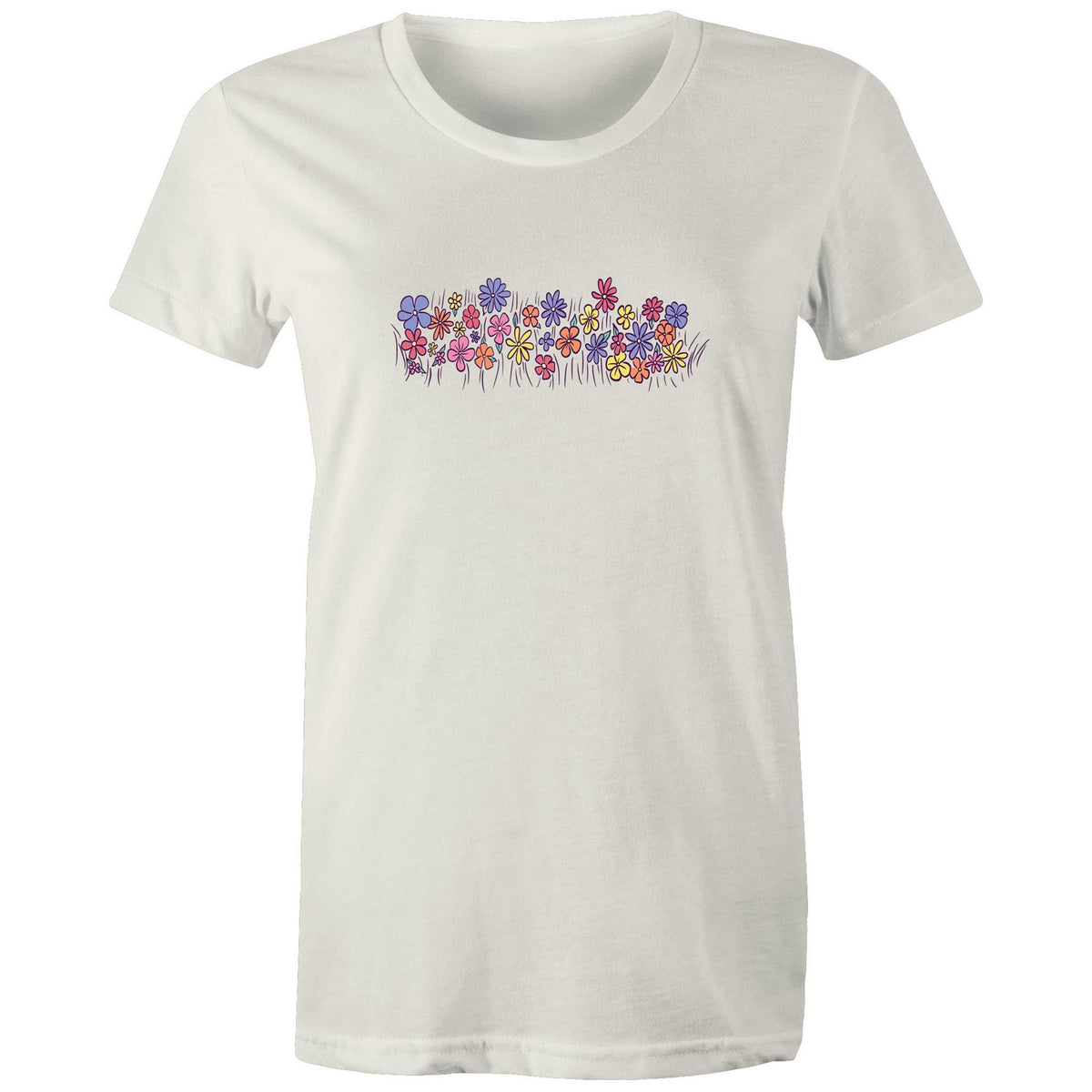 Women's Colourful Flower Field T-shirt