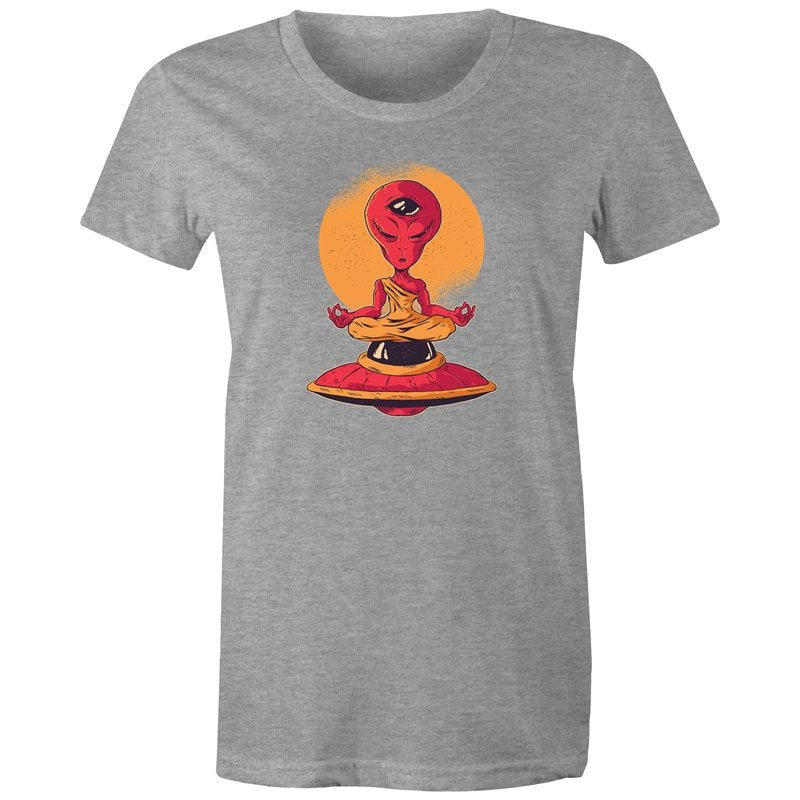 Women's Meditating Alien T-shirt
