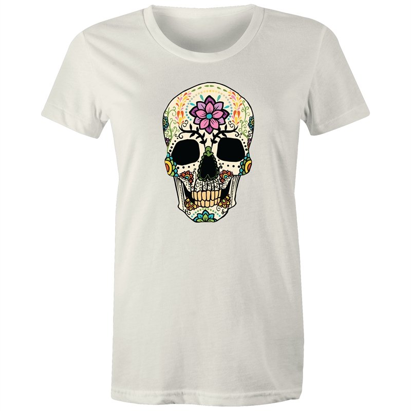 Women's Flower Sugar Skull T-shirt