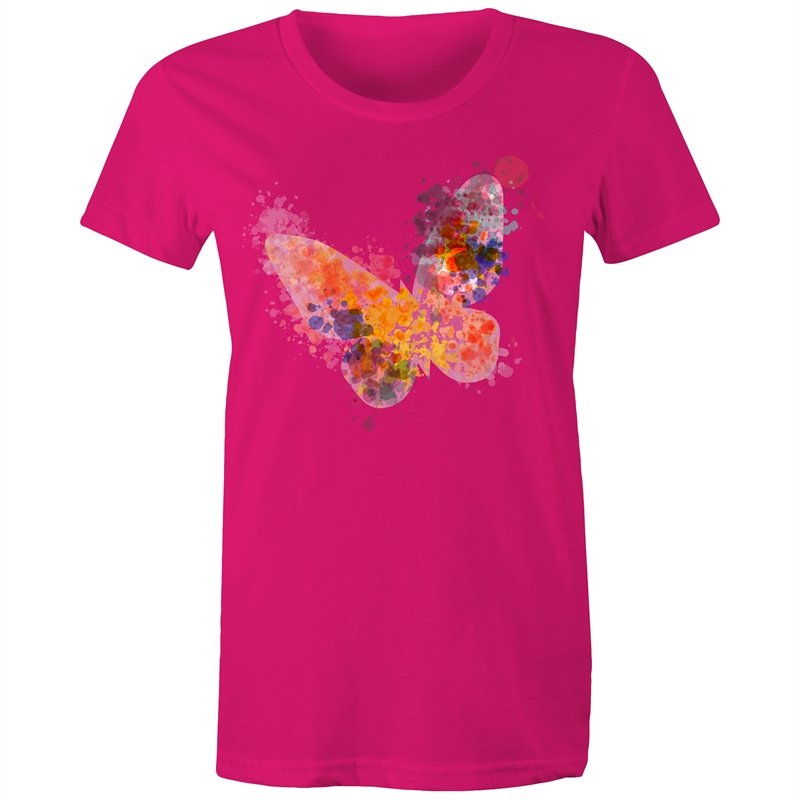 Women's Watercolour Butterfly T-shirt