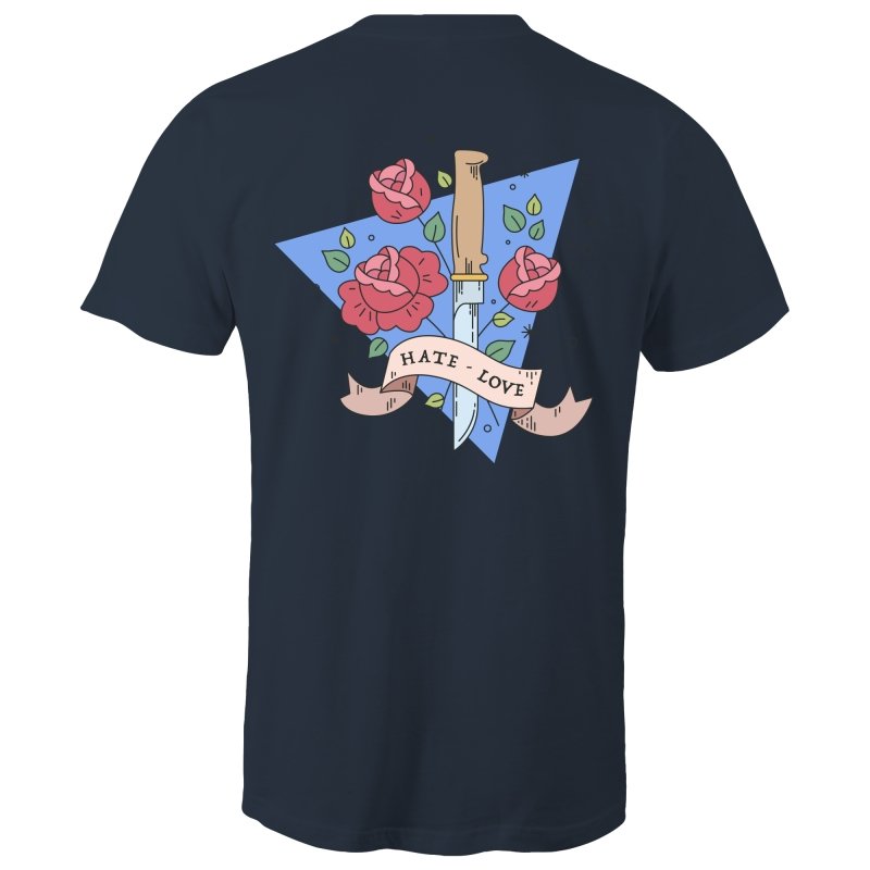 Men's Hate And Love Print T-shirt