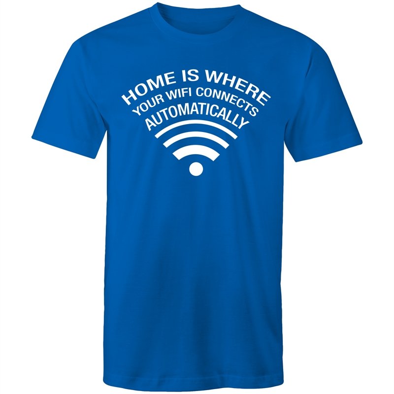 Men's Home Is Where The Wifi Connects Automatically T-shirt