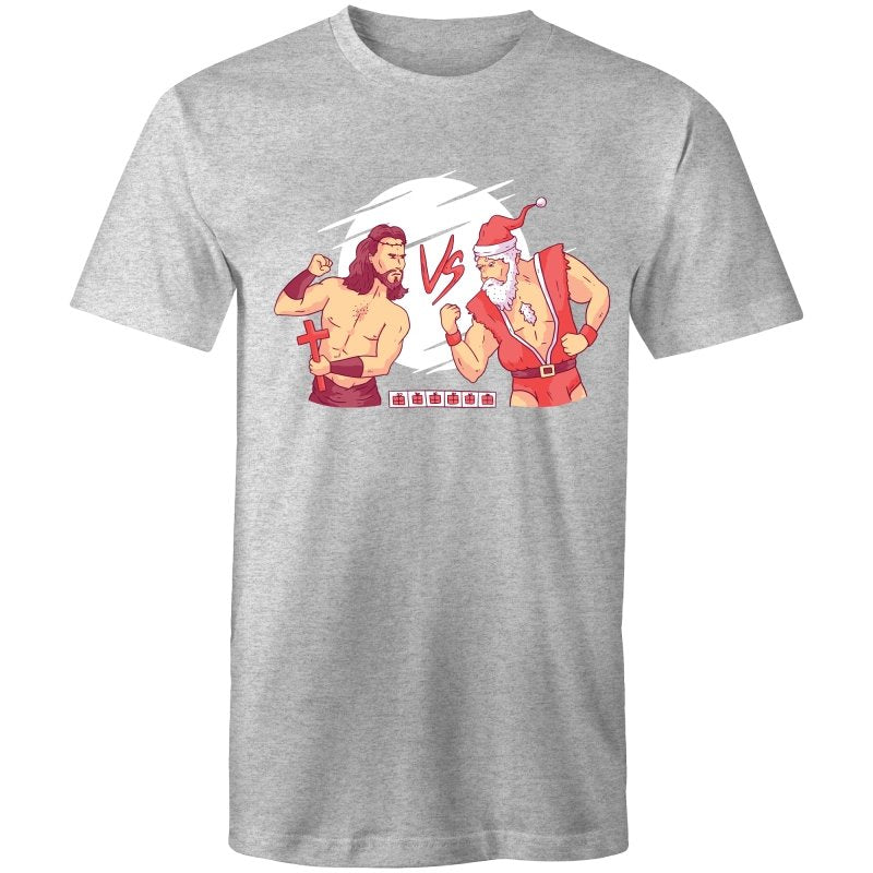 Men's Funny Jesus VS Santa T-shirt