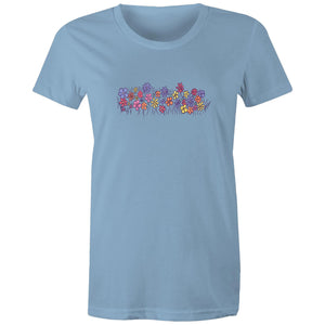 Women's Colourful Flower Field T-shirt