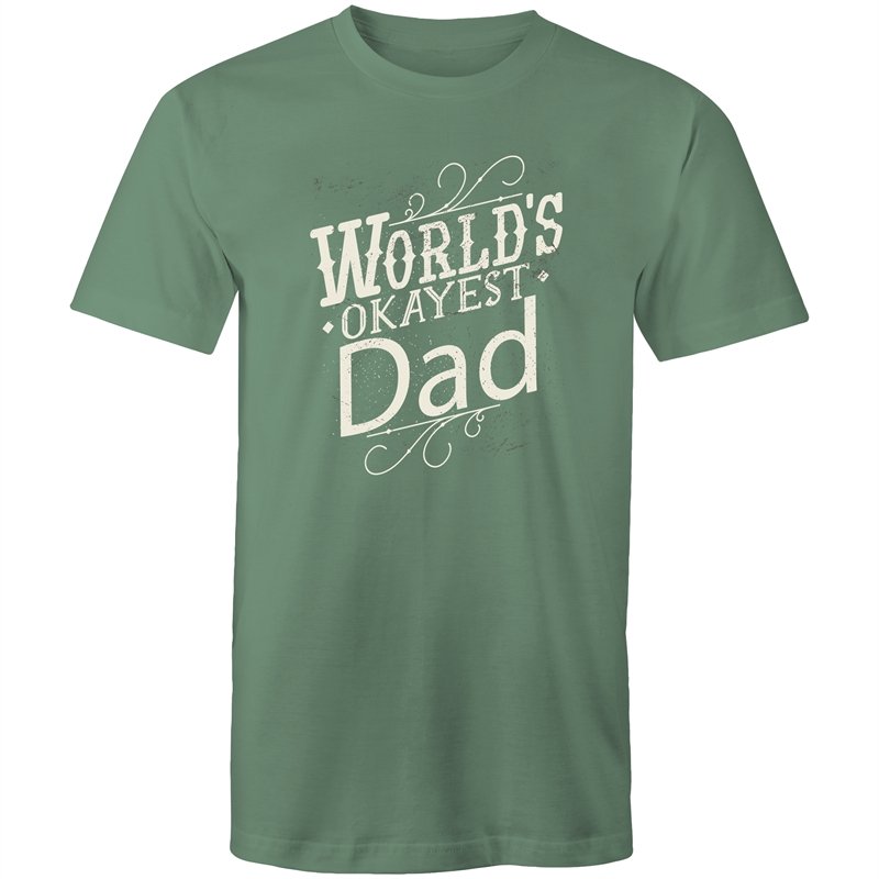 Men's Funny World's Okayest Dad T-shirt