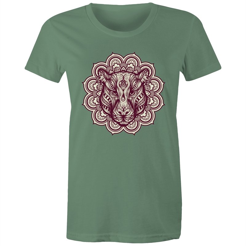 Women's Mandala Lotus Jaguar T-shirt