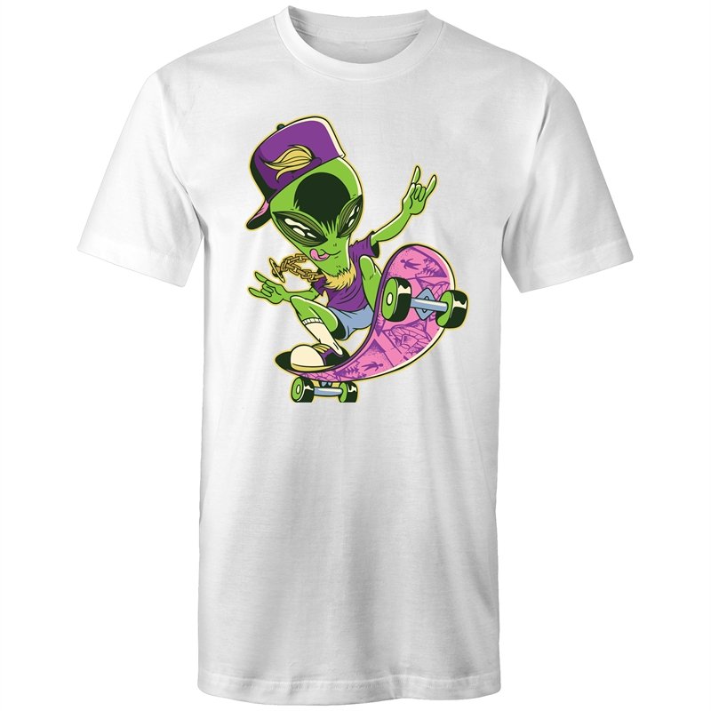 Men's Long Skater Alien T-shirt