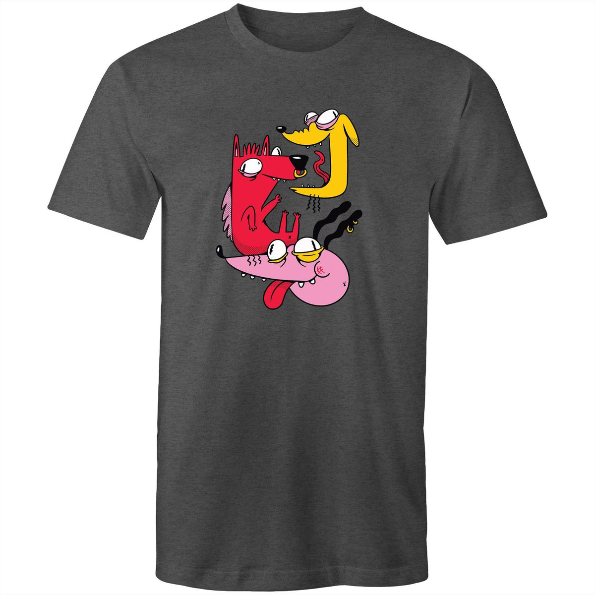 Men's Crazy Dogs Cartoon T-shirt