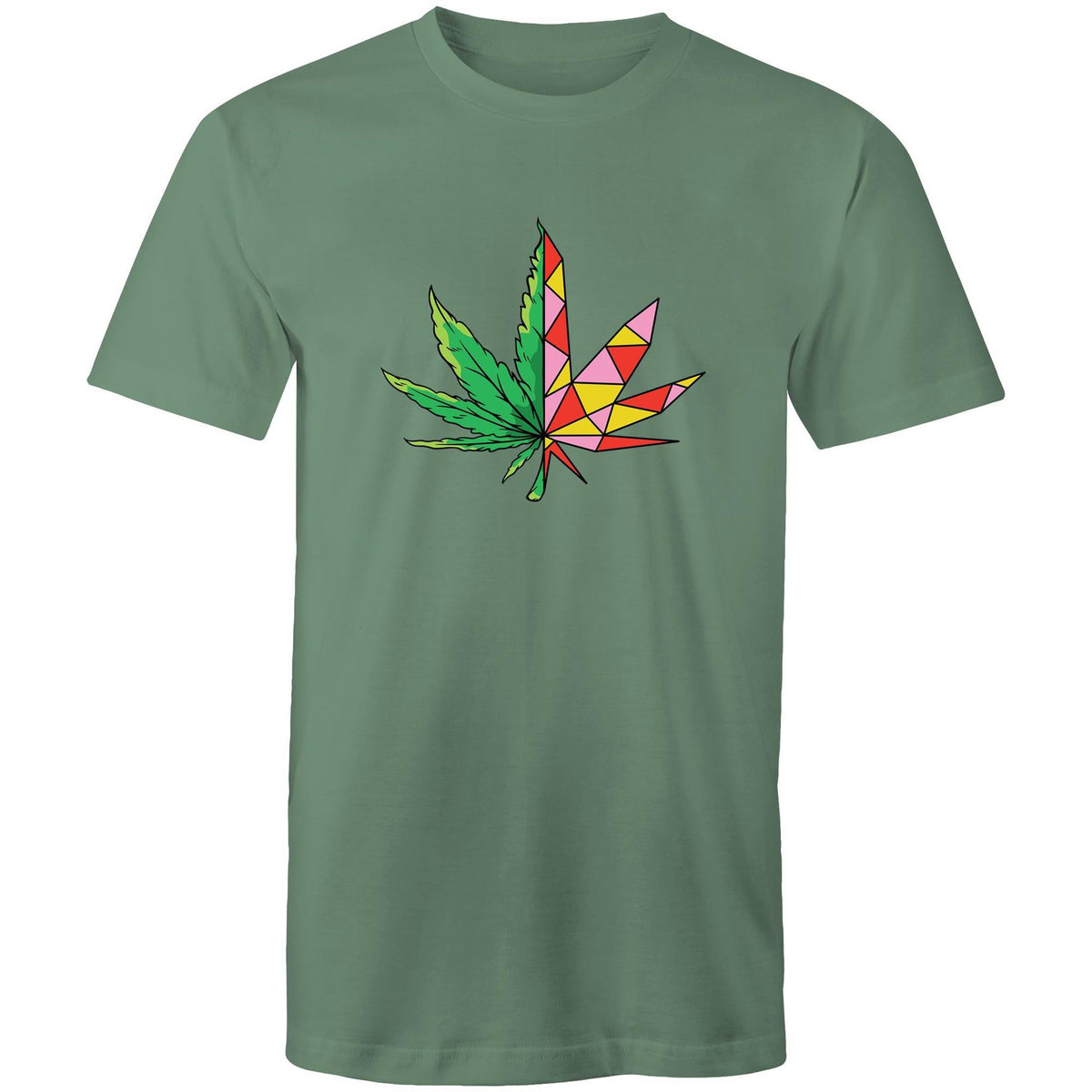 Men's Geometric Hemp Leaf T-shirt