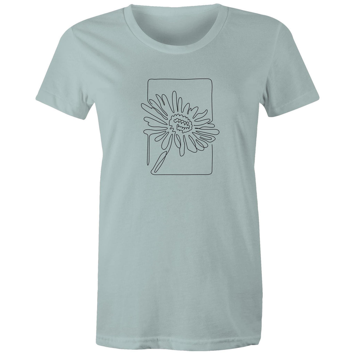 Women's Flower Line Art T-shirt
