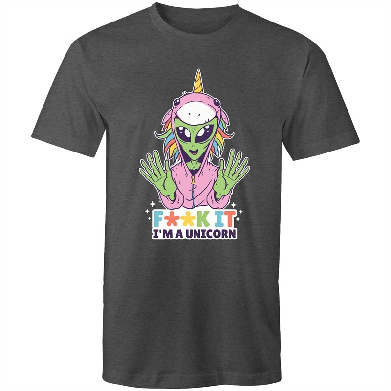 Men's Funny + Rude Alien Unicorn T-shirt