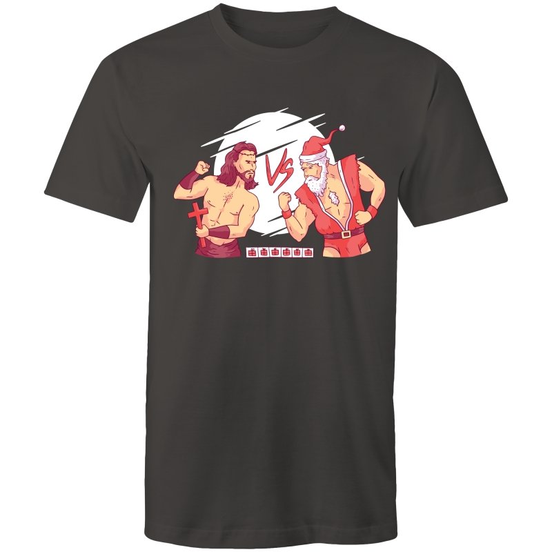 Men's Funny Jesus VS Santa T-shirt