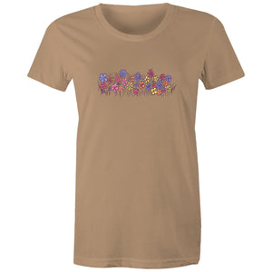 Women's Colourful Flower Field T-shirt