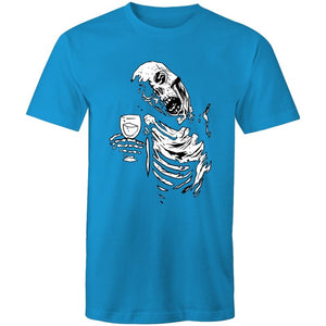 Men's Funky Drinking Skeleton T-shirt