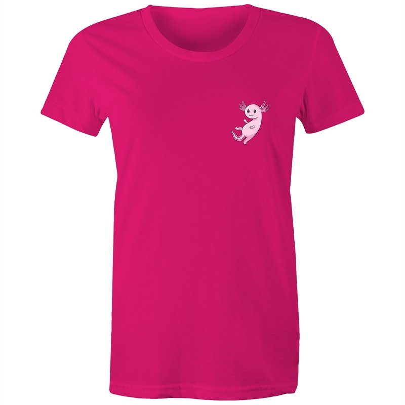 Women's Pink Pocket Print Creature T-shirt