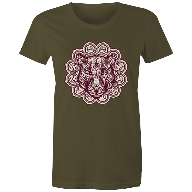 Women's Mandala Lotus Jaguar T-shirt