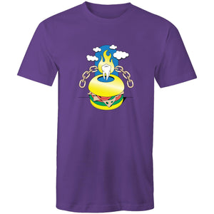 Men's Cartoon Burger Tooth T-shirt
