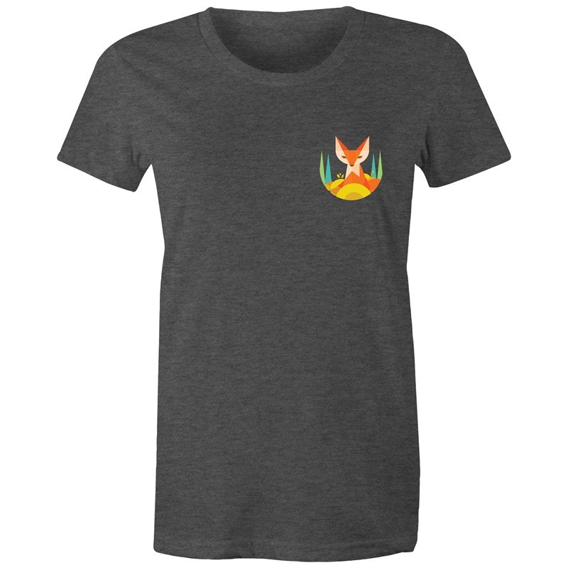 Women's Geometric Fox Pocket T-shirt