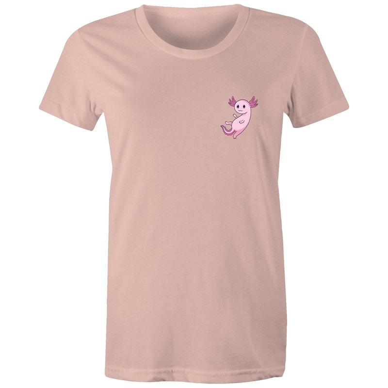 Women's Pink Pocket Print Creature T-shirt