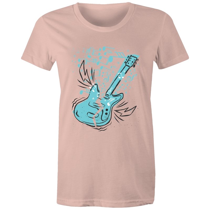 Women's Aqua Guitar T-shirt