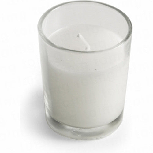 White Wax Votive Candle | Clear Glass Holder | 10-Pack | Wedding Event Centrepiece Decoration