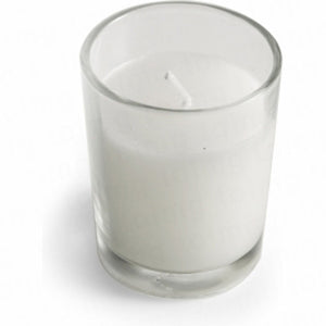 White Wax Votive Candle | Clear Glass Holder | 10-Pack | Wedding Event Centrepiece Decoration