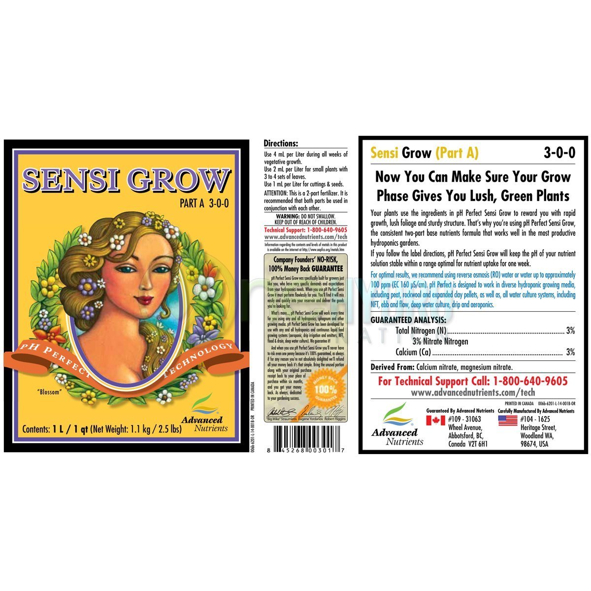 Advanced Nutrients Sensi Grow Part A & B - 1L